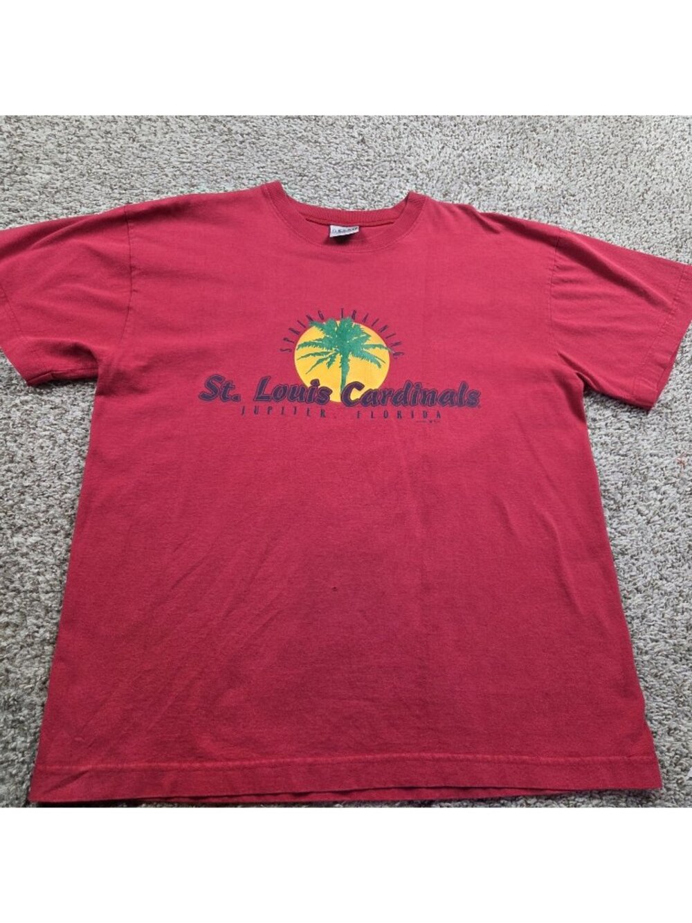 Vintage St Louis Cardinals T Shirt Mens Large Spring Training Graphic Short Slv